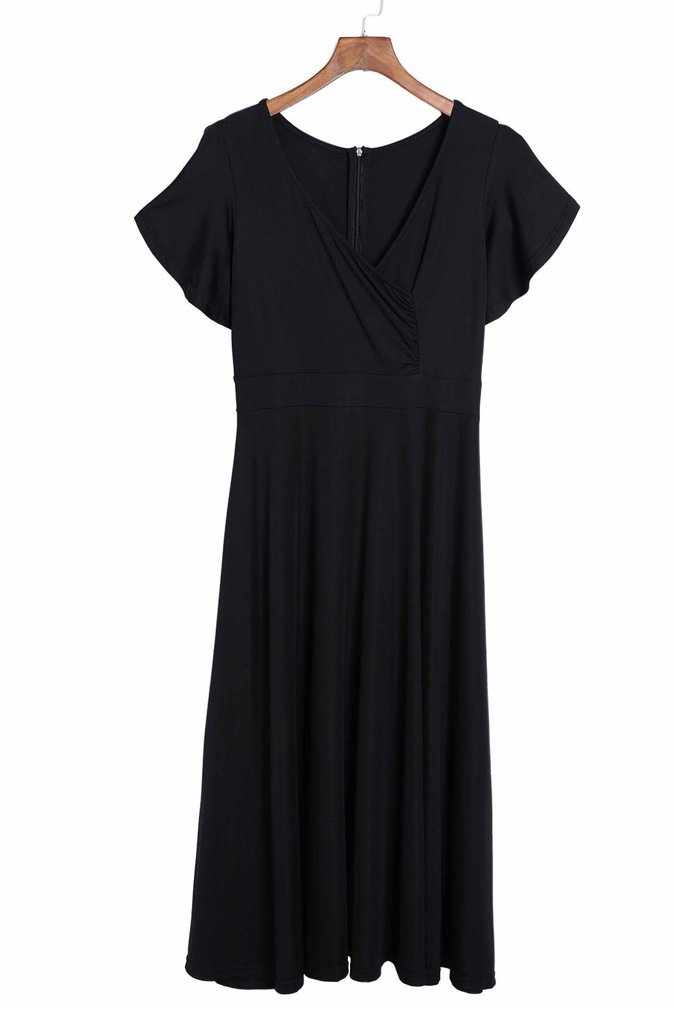 SWITZERLAND - WRAP DRESS WITH RUFFLED SLEEVES