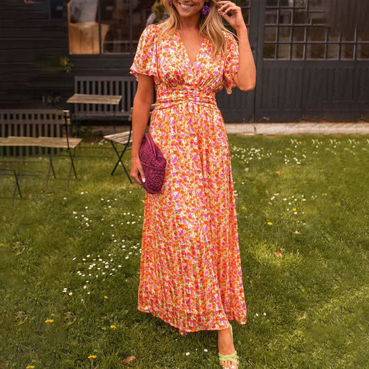 SIRENA - VESTIDO PRIMAVERAL CON ESCOTE EN V