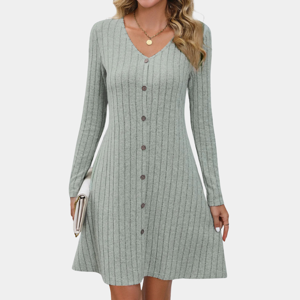 INDIGO - LONG-SLEEVED DRESS